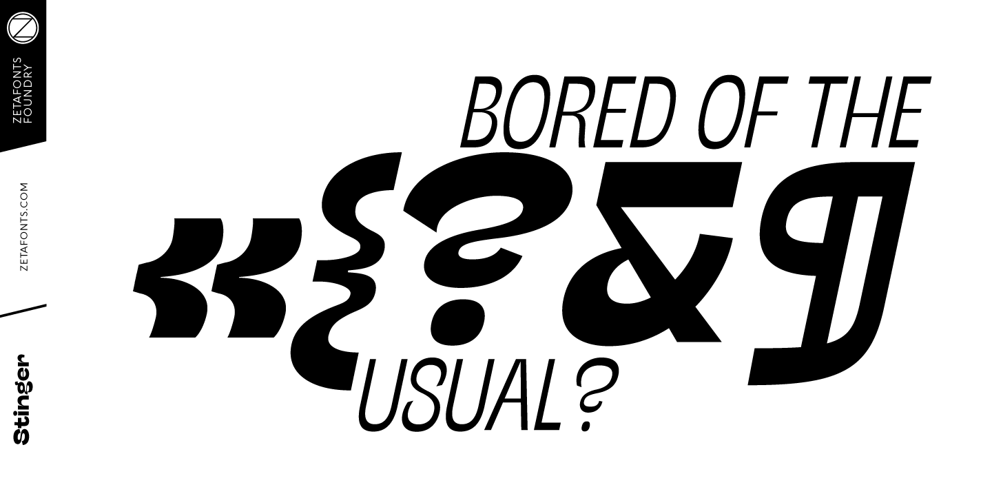 Beispiel einer Stinger Fit Bold-Schriftart